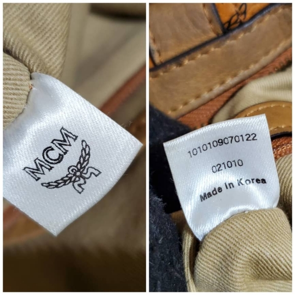 Authentic MCM Cognac Visetos 2way Shoulder Bag - Picture 3 of 11